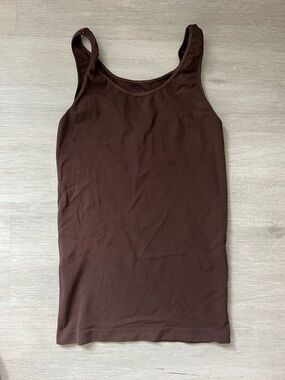 Niki Biki - Signature Wide Strap Seamless Jersey Tank Coffee Bean Brown OS